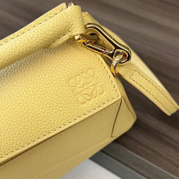 LOEWE Mini Puzzle bag in classic calfskin Khaki - Image 6