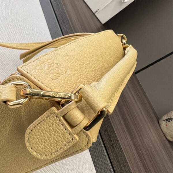 LOEWE Mini Puzzle bag in classic calfskin Khaki - Image 7