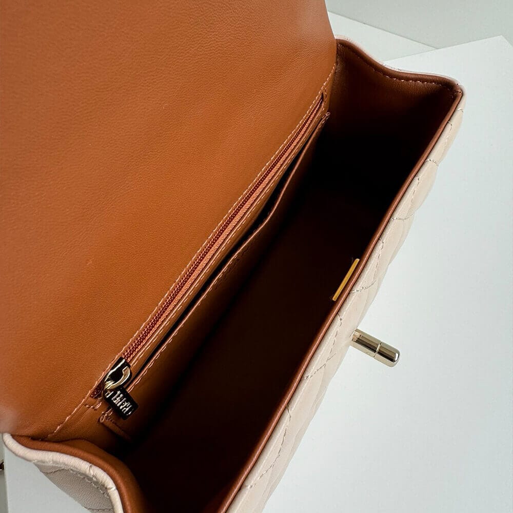 CHANEL Mini Classic Handbag With Top Handle Medium grey - Image 8