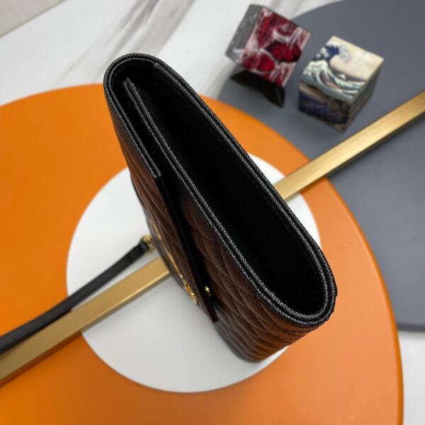 YSL CASSANDRE matelassé leather flap clutch black - Image 3