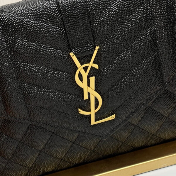 YSL CASSANDRE matelassé leather flap clutch black - Image 7