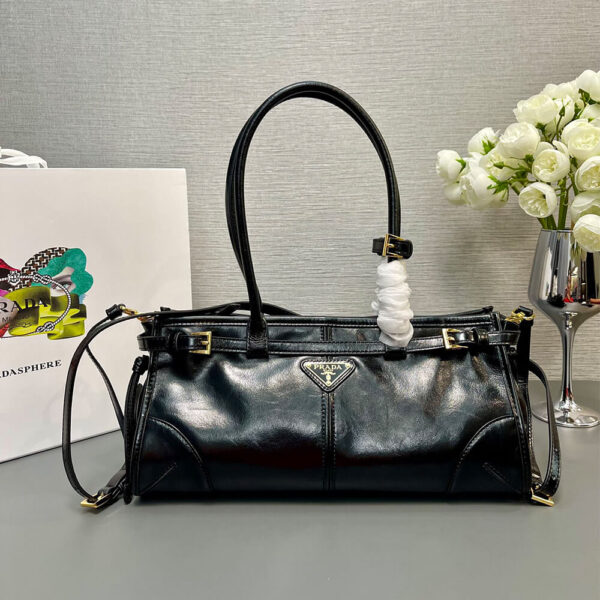 Prada Medium leather handbag(high-end grade) black - Image 2