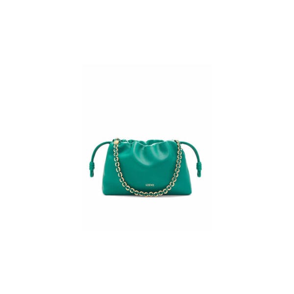 Loewe Medium Flamenco purse in mellow nappa lambskin Green