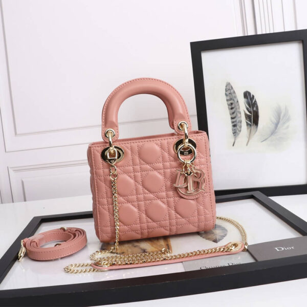 Mini Lady Dior Bag Pink - Image 2