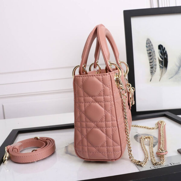 Mini Lady Dior Bag Pink - Image 3