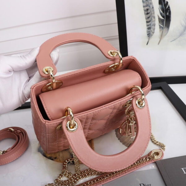 Mini Lady Dior Bag Pink - Image 5