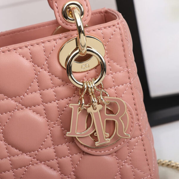 Mini Lady Dior Bag Pink - Image 6