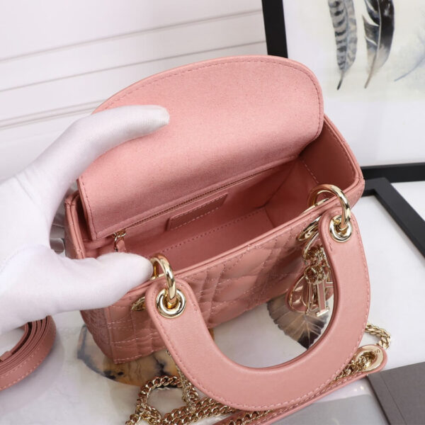 Mini Lady Dior Bag Pink - Image 8