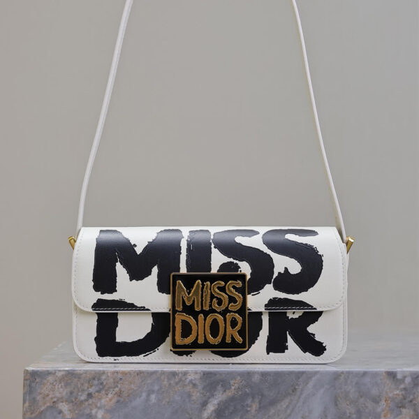 Miss Dior Flap Bag Medium grey - Image 2