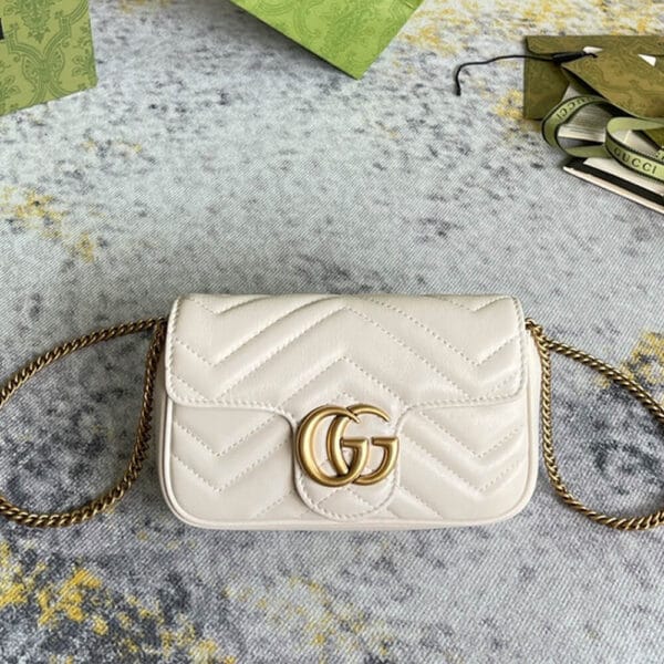 GG Marmont matelasse leather super mini bag Beige - Image 2