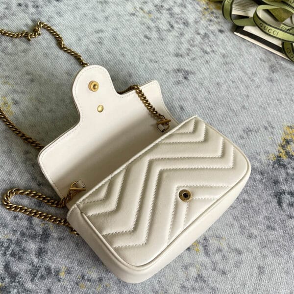 GG Marmont matelasse leather super mini bag Beige - Image 7