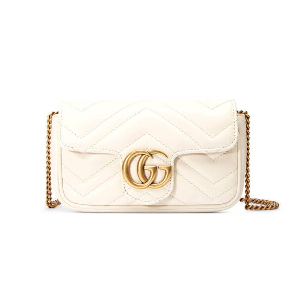 GG Marmont matelasse leather super mini bag Beige