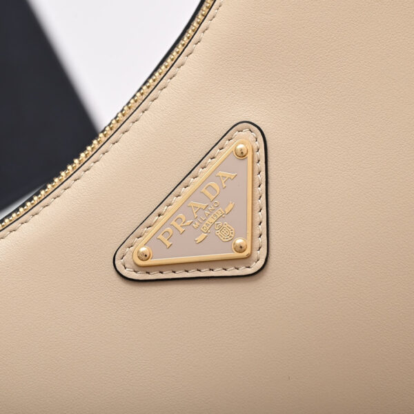 Prada Arqué small leather shoulder bag Beige - Image 6