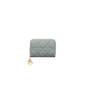Lady Dior Voyageur Small Coin Purse Green