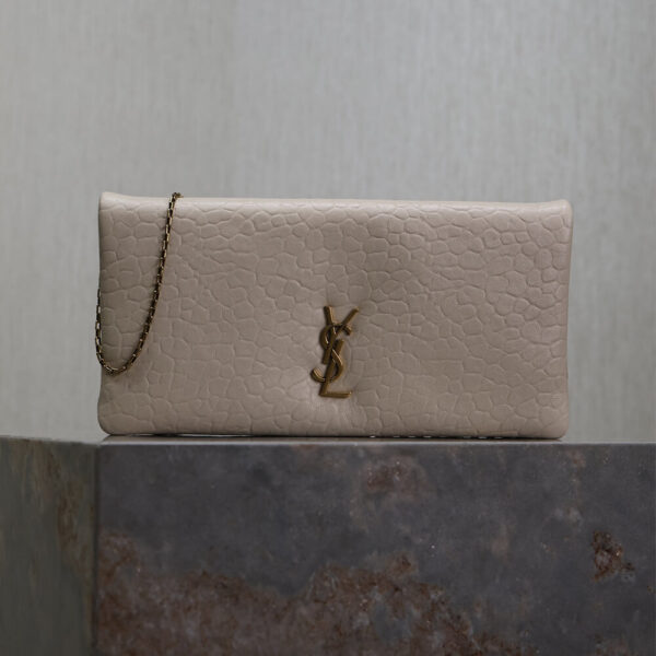 YSL CALYPSO GRAINED LAMBSKIN MINI BAG Beige - Image 2