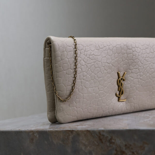 YSL CALYPSO GRAINED LAMBSKIN MINI BAG Beige - Image 3