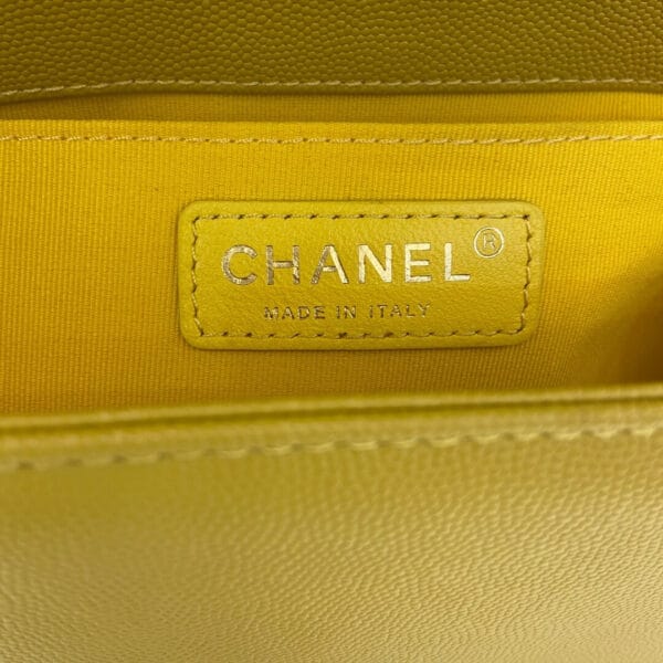 BOY CHANEL Handbag(high-end grade) Yellow - Image 7