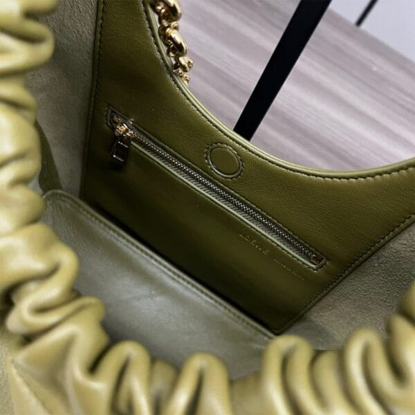 Loewe Small Squeeze bag in nappa lambskin Khaki - Image 8