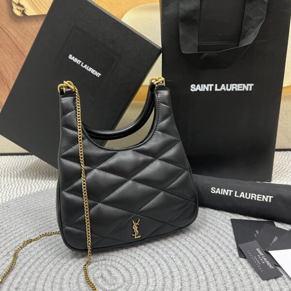 YSL SADE Hobo lambskin bag black - Image 2