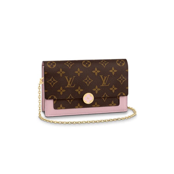 Louis Vuitton FLORE CHAIN WALLET black