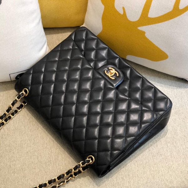 CHANEL Classic Maxi Handbag”High-end grade” black - Image 3