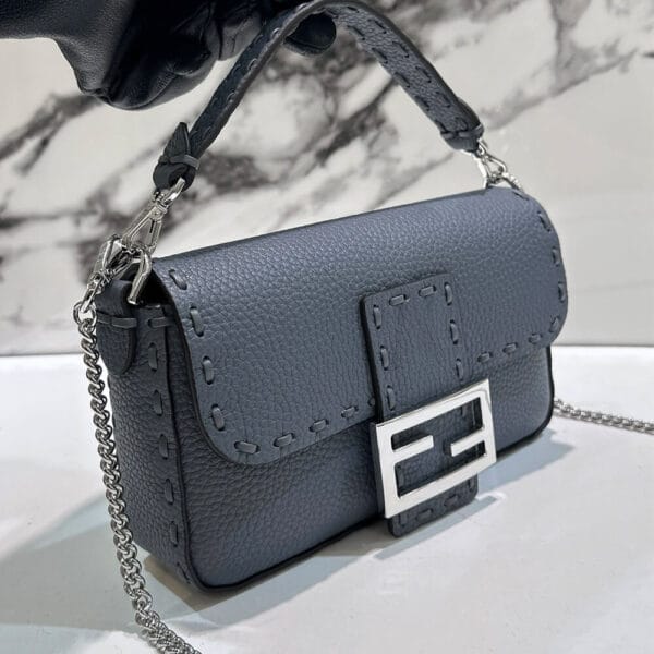 Fendi Mini Baguette Dark Olive - Image 3