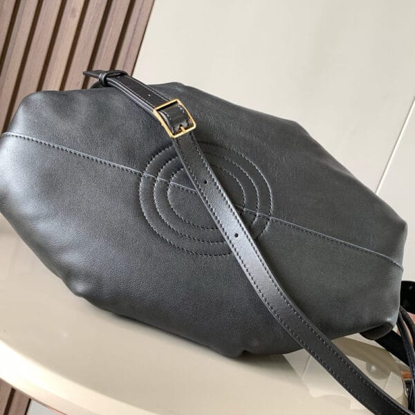 Loewe Small Paseo bag in shiny nappa calfskin(high-end grade) black - Image 5