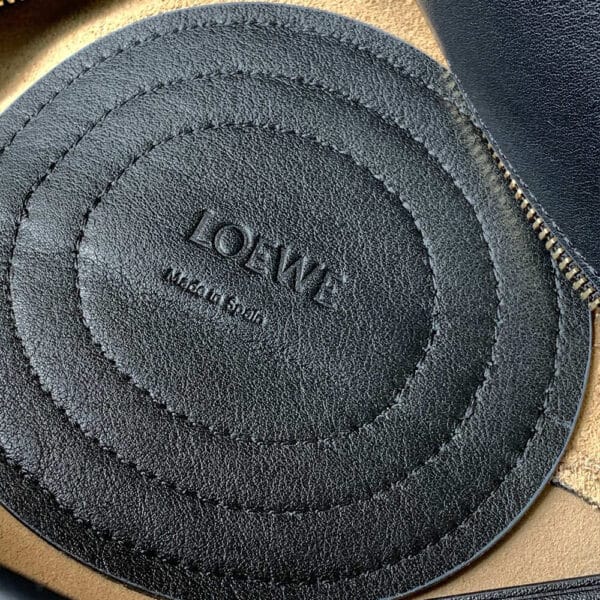 Loewe Small Paseo bag in shiny nappa calfskin(high-end grade) black - Image 7