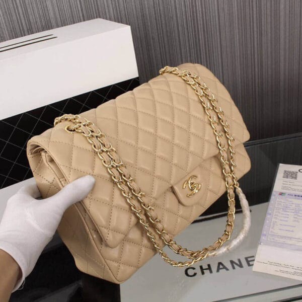 CHANEL Classic Maxi Handbag Lake Blue - Image 4