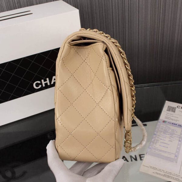 CHANEL Classic Maxi Handbag Lake Blue - Image 6