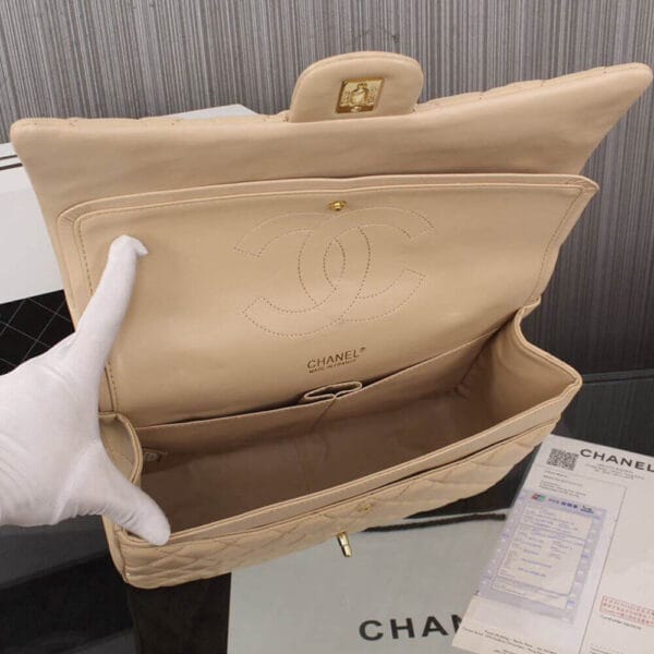 CHANEL Classic Maxi Handbag Lake Blue - Image 8