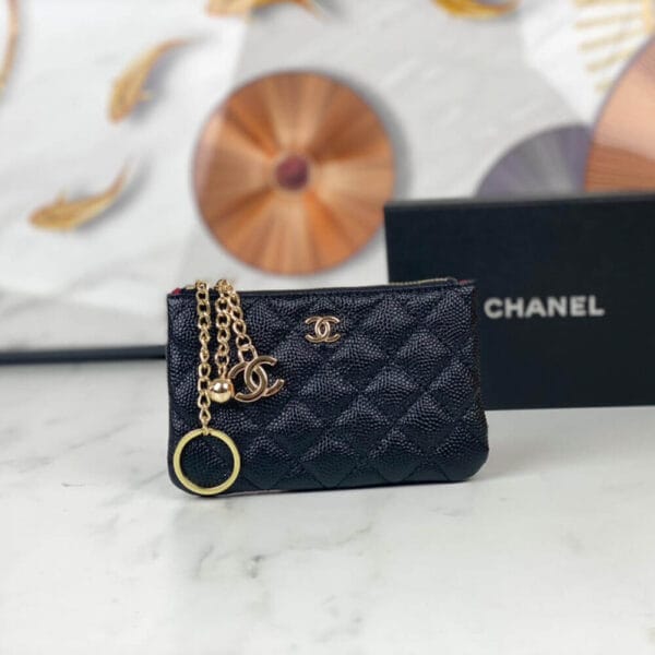 Chanel Classic Small Zip Clutch Dark Olive - Image 2