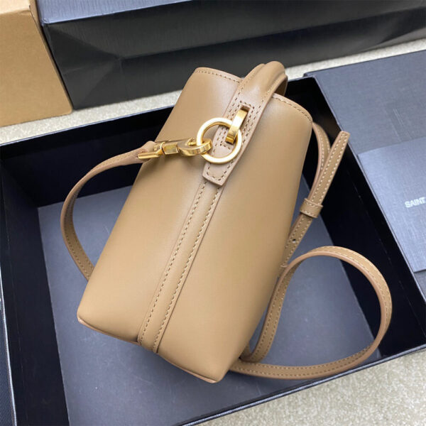 YSL LE 37 mini in shiny leather Beige - Image 3