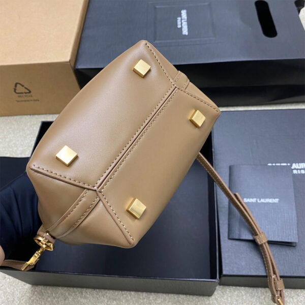 YSL LE 37 mini in shiny leather Beige - Image 5