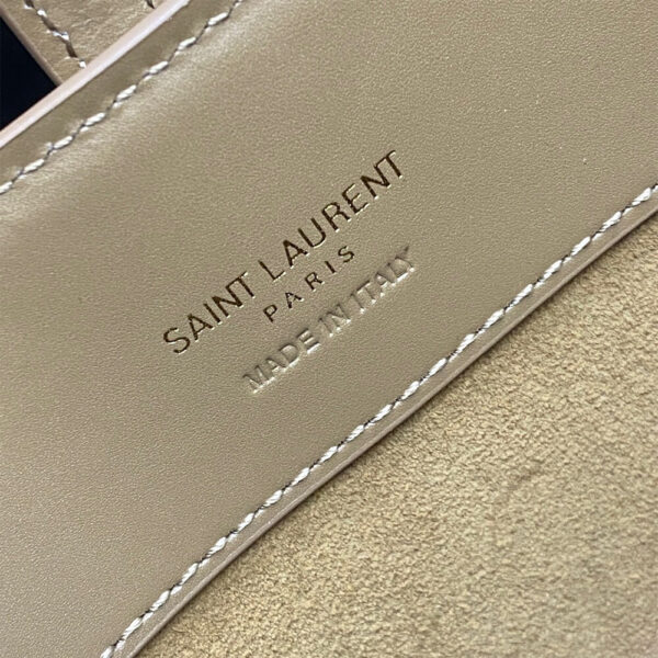 YSL LE 37 mini in shiny leather Beige - Image 7