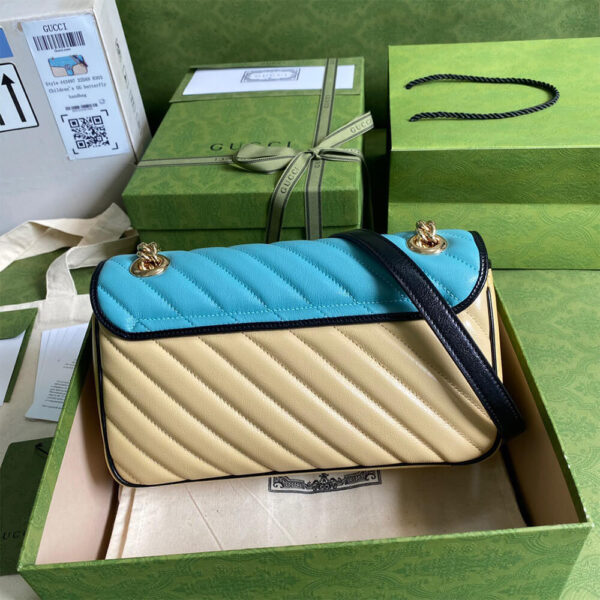 Online Exclusive GG Marmont small bag Lake Blue - Image 3