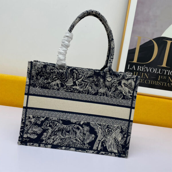 SMALL DIORAMOUR DIOR BOOK TOTE Medium grey - Image 4