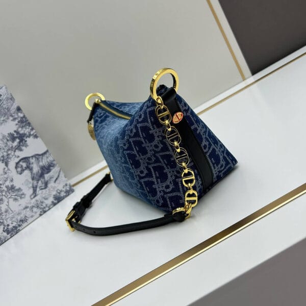Dior Diorstar Hobo Bag with Chain black - Image 3