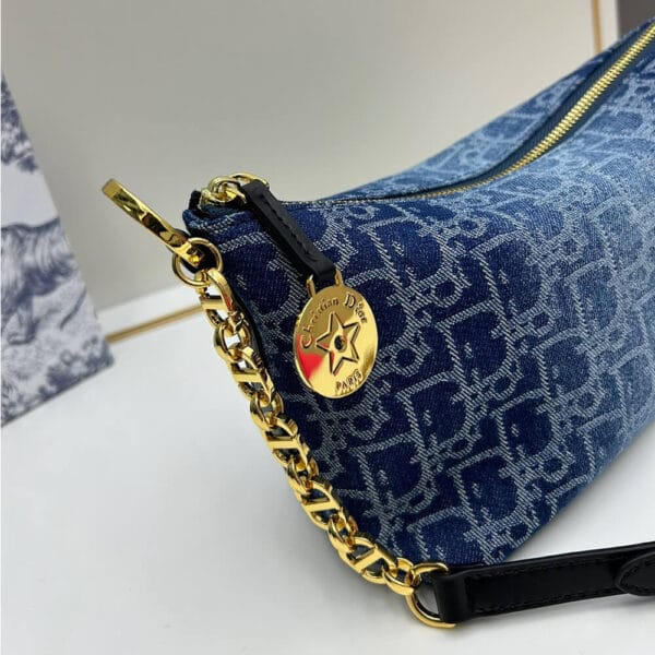Dior Diorstar Hobo Bag with Chain black - Image 7