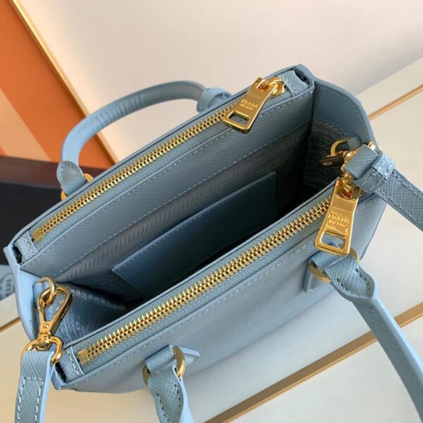 Prada Galleria Saffiano leather mini-bag Lake Blue - Image 8