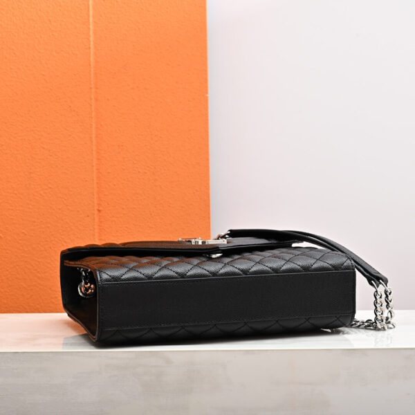 YSL ENVELOPE MEDIUM IN QUILTED GRAIN DE POUDRE EMBOSSED LEATHER black - Image 6