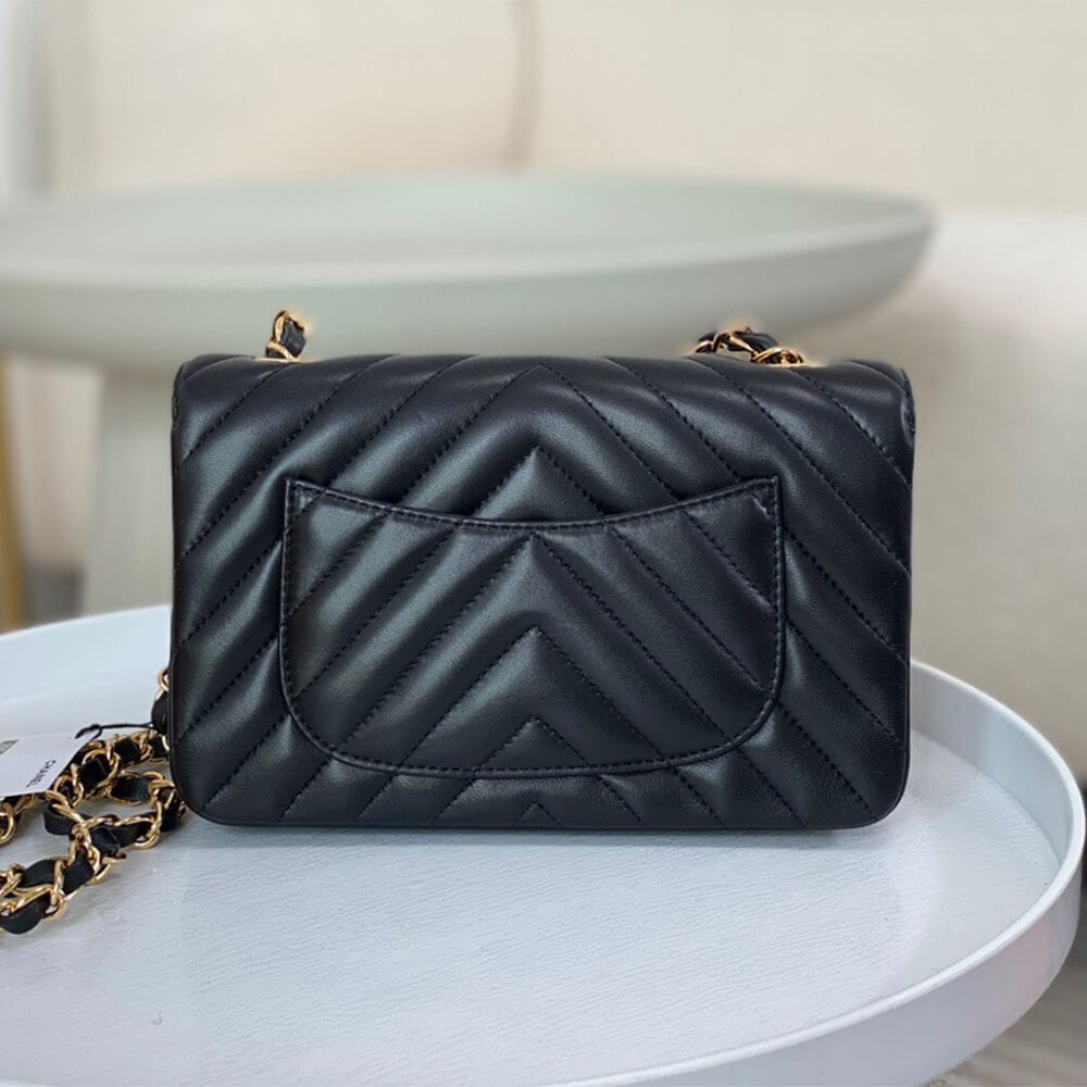 Chanel Mini Flap Bag(high-end grade) Dark Olive - Image 4