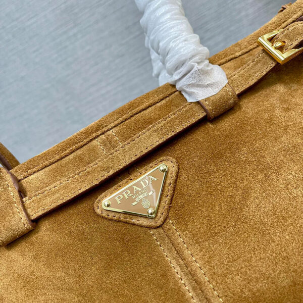 Prada Medium leather handbag(high-end grade) Khaki - Image 6
