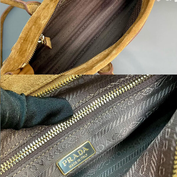 Prada Medium leather handbag(high-end grade) Khaki - Image 8