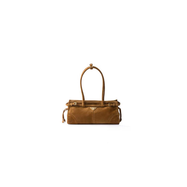 Prada Medium leather handbag(high-end grade) Khaki