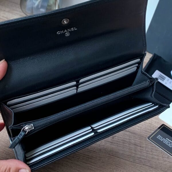 Chanel classic long wallet black - Image 8