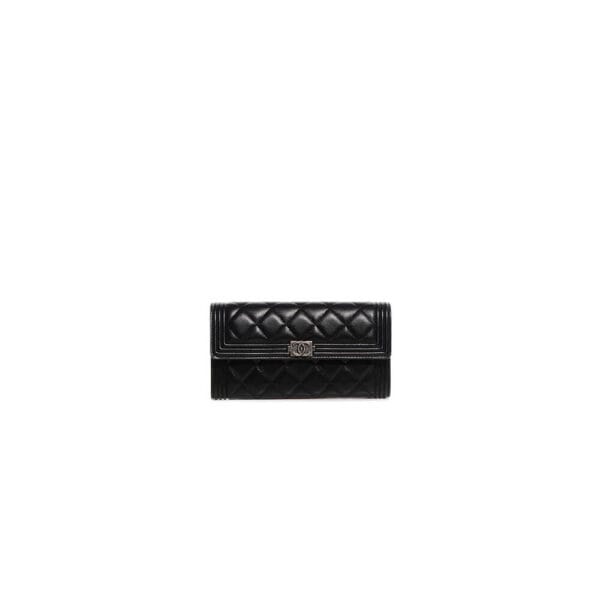 Chanel classic long wallet black