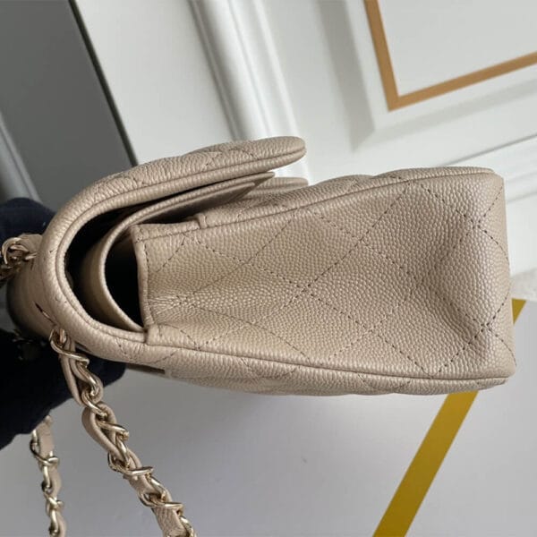 CHANEL SMALL CLASSIC HANDBAG Medium grey - Image 3
