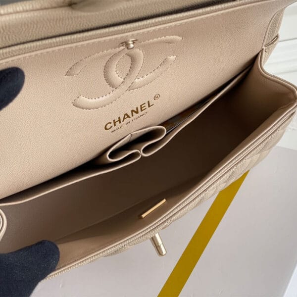 CHANEL SMALL CLASSIC HANDBAG Medium grey - Image 8