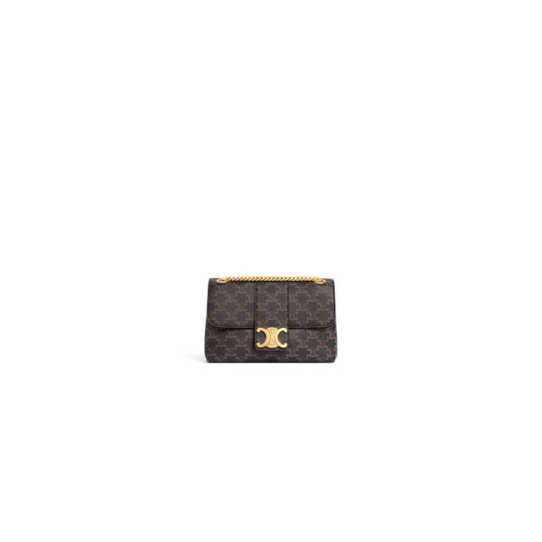 Medium CELINE VICTOIRE BAG WITH LOGO PRINT black